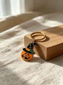 1pc Halloween Funny Pumpkin Hat Pendant, Cartoon Best Friend Bag Charm Ghost Hanging Decor Pumpkin Series Gift - Multicolor - View 6
