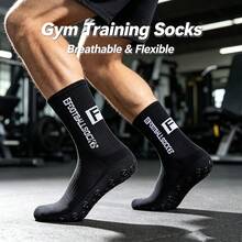 1/3/4 Pairs Unisex Non-Slip Sports Socks, Breathable, Suitable For Running, Hiking, Cycling, Gym, All Seasons - Black - View 3