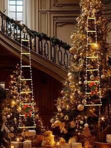 LED Christmas Lights Christmas Decoration Trapezoid Light Strip With Santa Claus, Christmas Tree Decorative Lights Indoor Outdoor Window Garden Home Wall Christmas Tree Decorative Lights - USB Power - View 4
