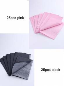Disposable Pink Nail Table Mat, 3-Layer Waterproof Cleaning Paper, Foldable Multi-Function Beauty Tattoo Dental Cover Cloth, Waterproof Tablecloth, Cleaning Nail Napkin, Nail Supplies - Multicolor - View 5