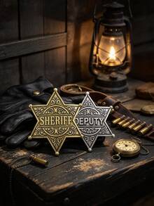 Classic Themed Role-Playing Props, Badge Hexagonal Star Collectible Accessories, Ideal Choice For Party Gifts And Role-Playing Enthusiasts - Multicolor - View 2