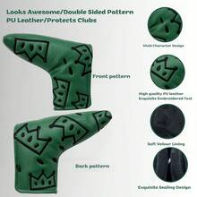 Berbagai Gaya Desain Penutup Kepala Putter Blade, Penutup Kepala Golf, Kulit PU, Penutup Kait dan Loop, Aksesori Golf dengan Desain Bordir - A - View 4