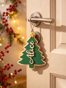 Personalized Custom Name Christmas Wooden Ornament, Customized Xmas Tree Hanging Decoration, Family Holiday Decor Christmas Tree Hanging Tree Decorations, Ornaments Set, Decorations Indoor, Decorations For Tree - Multicolor - View 11