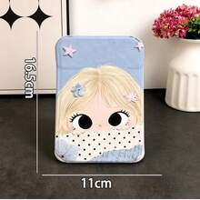 Cute Big Eye Girl Design Foldable Makeup Mirror, Portable Desktop Vanity Mirror For Students Dorm, Girls Touch-Up Mirror - Multicolor - View 10