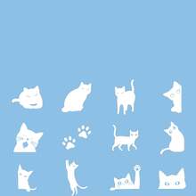 Cute Rearview Miror Stickers - 12 Pcs Cat Car Rear View Window Vinyl Decal Funy Black Peeking Waterprof Bumper Accessories For Women Auto Trucks Tumbler Vehicle Laptop Water Bottle Decor - CC - View 9