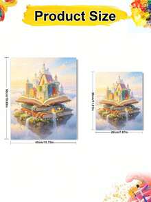 DIY Magical Book Castle Floating Fantasy Landscape (Frameless Or Framed 8x12 / 16x20 Inches) Paint By Numbers Kit(Acrylic) Arts & Crafts For Adult Beginners, Home Wall Decor, And Unique Holiday Gifts - Sets - View 9