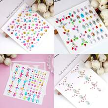 Colorful Sparkly Rhinestone Stickers, Shiny Self-Adhesive Gem Stickers, Cute Decorative Crystal Stickers For Crafts, Nails, Scra - one-size - View 10