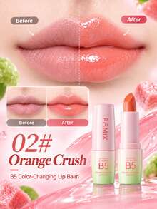 FOMIX Lipstik Pengubah Warna dengan Vitamin B5, Lip Balm Berwarna yang Diaktifkan Suhu, Formula Pelembap untuk Bibir Lembut dan Halus, Warna Bibir Tahan Lama dan Tidak Lengket, Hasil Akhir Mengkilap Alami untuk Riasan Sehari-hari, Tampilan Tanpa Riasan, dan Perawatan Bibir-02 - 02# - View 1