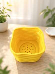 1/4 buah Pot Tanaman Persegi Bergelombang dengan Baki Drainase, Pot Tanaman Minimalis Gaya INS, Wadah Tanaman Meja, Ornamen Dekorasi Rumah, Hadiah yang Bermakna, Tersedia Berbagai Warna - Persegi Bergelombang - View 5