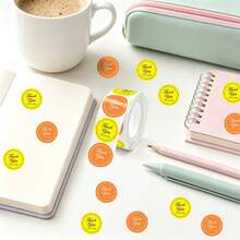 500pcs/Roll 1 Inch Lace Thank You Seal Stickers, 2 Colors, Self-Adhesive Labels For Business Decoration, Baking Gift Packaging, Suitable For Small Business, Simple Elegant Sealing Stickers For Envelopes, Party Gifts, Decorative Stickers - one-size - View 6