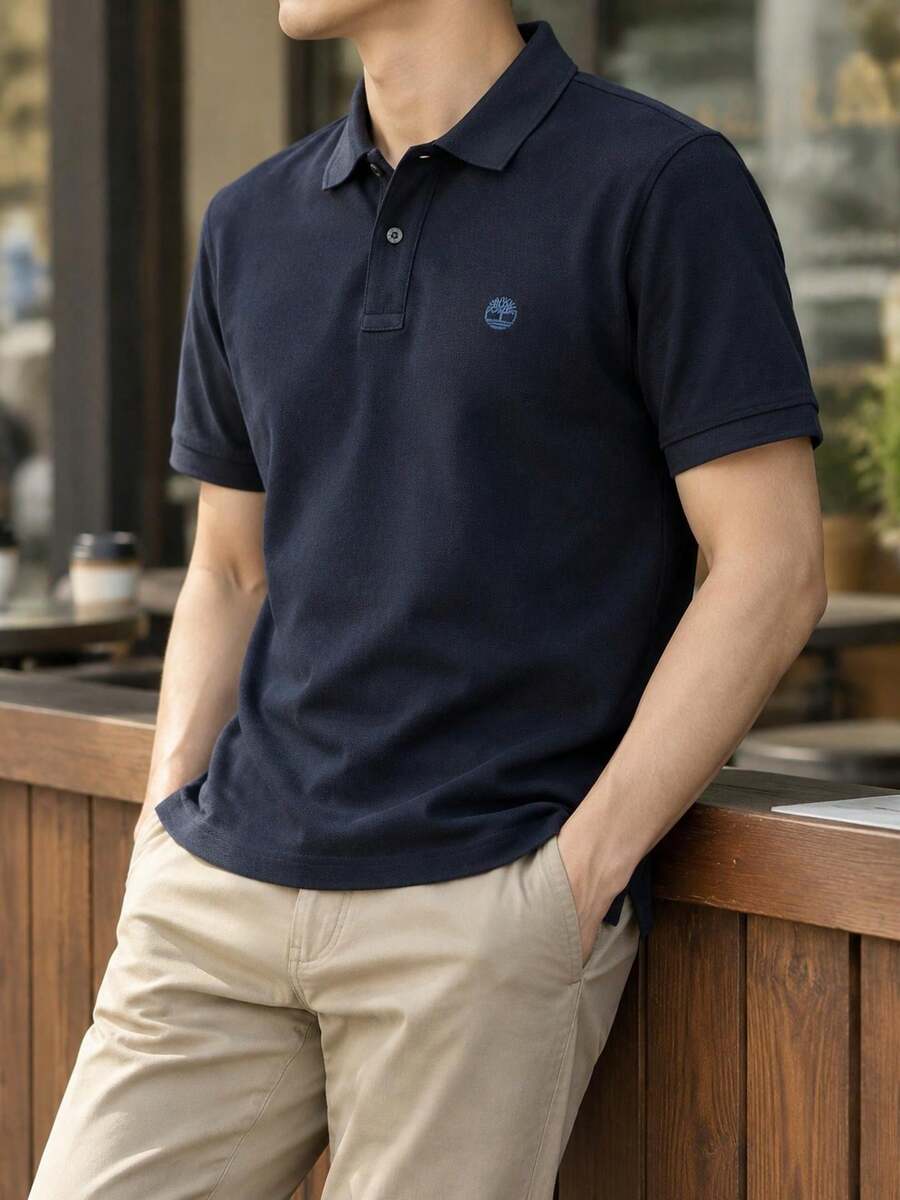 Timberland Men's Soft Short Sleeve Polo Shirt, Comfortable Minimalist Daily Outdoor Commute Outfit, A24H2Z02 - A24H2Z02 - View 1