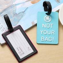 XAXRE Easy Embossed Letters Pattern Luggage Tags, Anti-Theft Tips, PVC Soft Silicone Luggage Tags, Travel Identification Cards, Travel Essentials - Multicolor - View 8