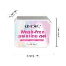 LIMEGIRL 4色金屬漆感免洗凝膠指甲油套組,鏡面亮閃亮片凝膠,適用法式美甲、DIY美甲藝術,UV/LED浸泡式卸除 - 彩色 - 查看 11