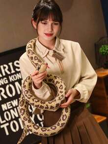 1pc Cute Plush Snake Doll, Realistic Python Plush, Soft Animal Shape Creative, Suitable For Home Party Decoration, Soft Fluffy Plush Doll, Plush Pillow, Perfect Gift For Girls, Birthday, Valentine's Day, Home Decor - Multicolor - View 5