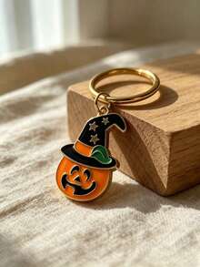 1pc Halloween Funny Pumpkin Hat Pendant, Cartoon Best Friend Bag Charm Ghost Hanging Decor Pumpkin Series Gift - Multicolor - View 3