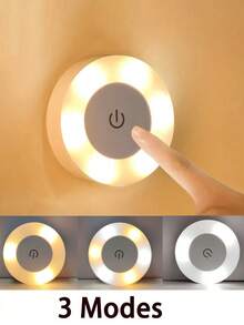 1pc Dimmable LED Touch Night Light - Adjustable Warm White & Daylight Brightness, Suitable For Bedroom, Hallway, Bathroom, Living Room, Wardrobe, Cabinet Decoration Lighting - Compact Design, Easy Installation, USB Rechargeable Cabinet Light/Wall Light, Aesthetic Home - Multicolor - View 7