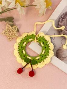 Handmade Knitted Bow Tie Collar Bib For Cats And Dogs, Pet Neck Decoration Accessory - Multicolor - View 6