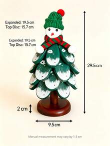 3Pcs/4Pcs/5Pcs Christmas Tree Wooden Coaster Set Snowman Heat Insulated Anti-Scald Foldable Cup Mat, Expandable Xmas Table Trivet Holiday Decor For Home Dining Restaurant, Cute Christmas Gift - Multicolor - View 10