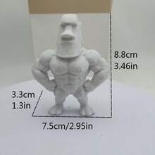 1pc Strongman Bodybuilder Muscle Statue, 3D Printed Plastic Decor, Desktop Ornament For Living Room, Study, Gym, Ideal Gift For Fitness Enthusiasts - A - View 9