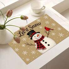 (Hot !!) 1pc 2D Printed Christmas Snowman Design, Flat Stove Protector Mat, Rubber Anti-Slip Heat-Resistant Stove Cover Pad, Suitable For Induction Cooktop, Glass Stove, Multi-Function Scratch-Resistant Mat, Best Choice For Oven, Washing Machine, Dryer, Kitchen Decoration - Multicolor - View 16