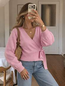 Elegant Chic Sexy Slim Thin Boho BohemianSweaters - Pink - View 3