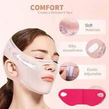 1pc Upgraded Chin Support Mask, Adjustable Contour, Reusable, Eliminates Chin Fat, Adjustable Support For Facial Contouring, Comfortable Jawline Shaping, Facial Tape - Multicolor - View 10