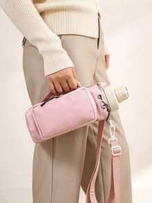 1pc Minimalist Water Bottle Sleeve, Multi-Pocket Design & Adjustable Crossbody Strap, Portable Bottle Holder Bag, Kitchen Decor And Accessories, Christmas Home Decor, Lunchbox For Work, For Outdoor, Travel & Daily Commute - Multicolor - View 8