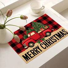(Hot !!) 1pc 2D Printed Christmas Truck Design, Flat Stove Protector Mat, Rubber Non-Slip Heat-Resistant Stove Cover Pad, Suitable For Induction Cooktop, Glass Stove, Multi-Function Scratch-Resistant Mat, Best Choice For Oven, Washing Machine, Dryer, Kitchen Decor - Multicolor - View 15