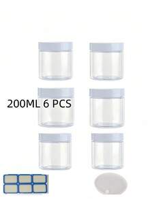 1pc/6pcs Plastic Wide-Mouth Storage Jars,Transparent High Quality Bottles For Nail Art, Beadwork, Organizer, 100ml/200ml/250ml, Spray Bottle, Mini Perfume, Travel Bottles - Multicolor - View 22