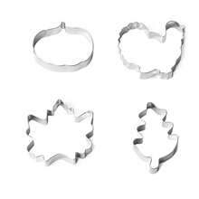 4/7/12pcs Thanksgiving/Autumn Theme Stainless Steel Cookie Cutter Set: Includes Turkey, Pumpkin, Acorn, Squirrel, Oak Leaf Shapes. Suitable For Home Baking, Tools For Making Frosted Cookies And Decorating Cakes. - View 14
