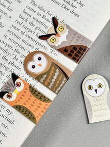 4pcs Animal Magnetic Bookmarks, Fox Squirrel Owl Woodpecker Paper Magnetic Stationery, Suitable For Book Lovers, Students, Reading, Classroom Reward - Bookmark - View 9