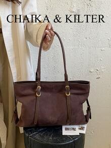 1pc Simple Buckle Suede Fabric Shoulder Tote Bag, Suitable For Commuting, Shopping, Etc. - Coffee - View 7