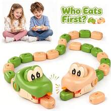 Remote Control Snake Battle Game, Super Fun RC Snake Eating Battles Game Toy, 2-Player Interactive Competitive Family Game - Multicolor - View 3