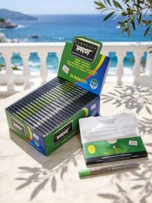 5pcs/24pcs, HORENT 110mm Extra Large Transparent Rolling Papers, Hand Rolling Cigarette Papers, Unique Transparent Style Rolling Papers, Essential Rolling Papers For Smokers, Gift For Holidays - Green - View 12