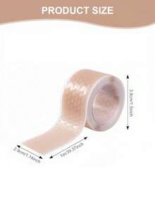 3PCS Silicone Heel Pads 2CM*100CM Anti-Chafing Heel Stickers High Heel Shoes Anti-Slip Invisible Anti-Friction Pads - Apricot 1 - View 2