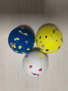 1/2/3pcs Durable Solid Rubber Dog Toy Balls, High Elasticity Floating Chew Toys, Multi-Color Pet Play Balls For Chewing Dogs, Essential For Outdoor Walks And Training, Lightweight And Durable Puppy Toys - Multicolor - View 14