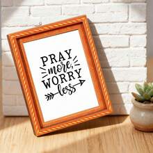 1pc Wooden Photo Frame Refrigerator Magnet - Fun Text Fridge Decor Magnet, Home Decoration! - A - View 17