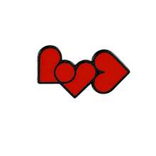 Triple Love Enamel Pin Color Blocking Fashion Decorative Badge Ornaments Lapel Bag Badges Gifts - Red - View 11