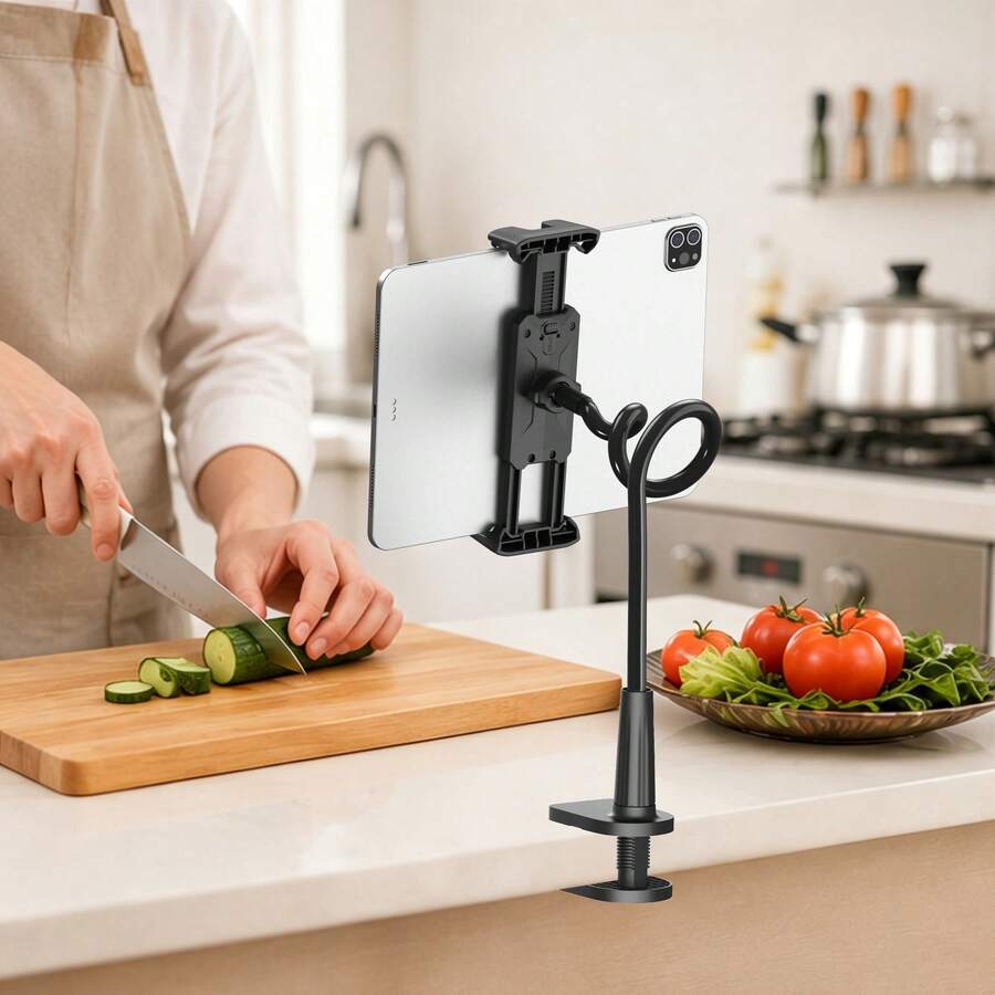 xnyocn حامل هاتف وجهاز لوحي قابل للتعديل للاستخدام بجانب السرير والمكتب، حامل مرن قابل للدوران 360 درجة، حامل هاتف/جهاز لوحي عالمي يتكيف بشكل مثالي مع وضعيات الجلوس والاستلقاء المختلفة - مشاهدة 1