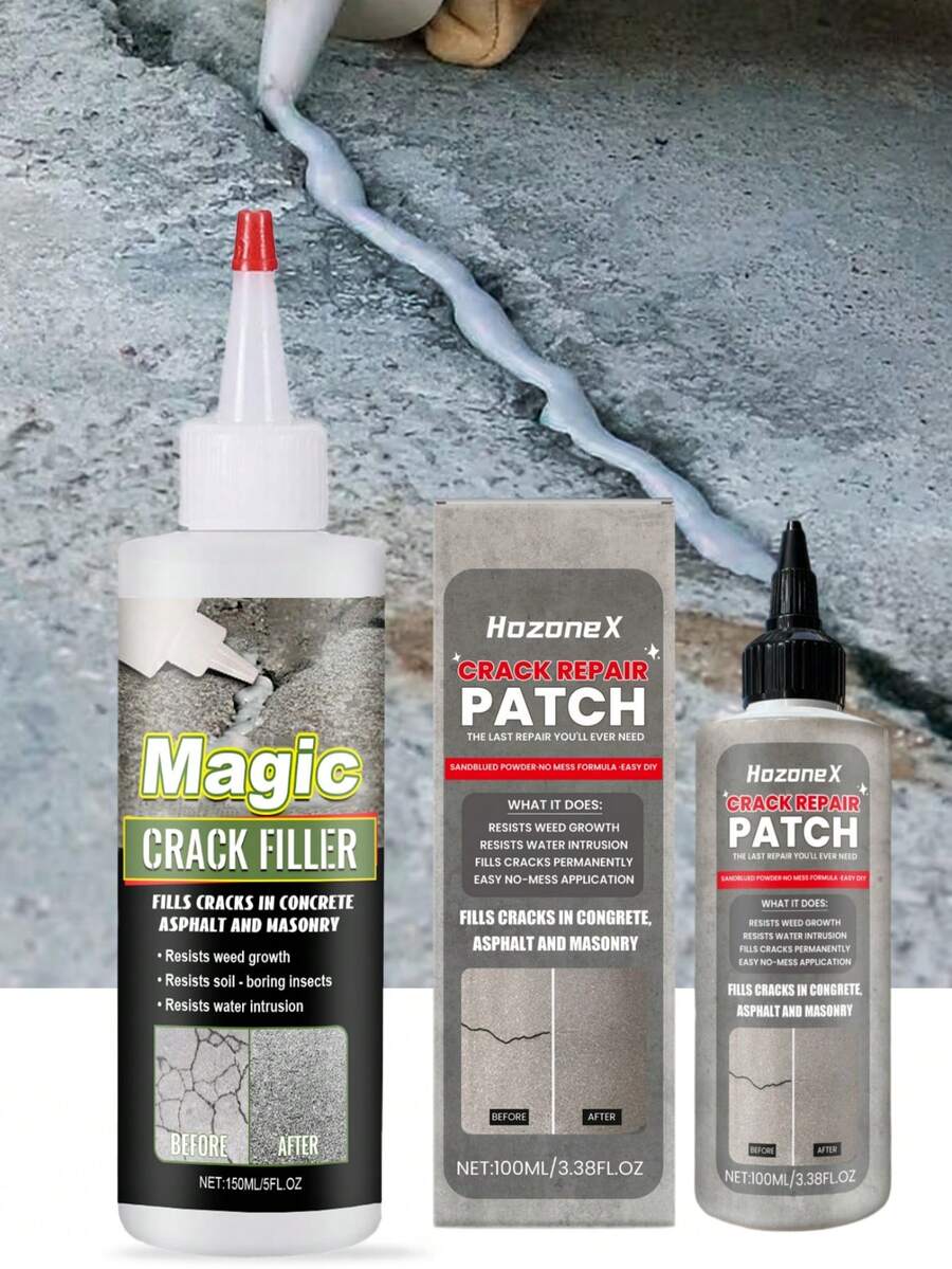 HOZONEX Crack Filler, Suitable For Concrete And Asphalt, Waterproof, Durable And Easy To Use Filler - B - View 1