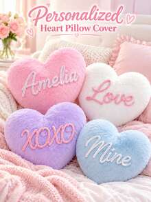 Customized Name Pillow, DIY Name Comfort Cushion, Bedroom Sofa Pillowcase, Pet Pillow Gift, Pillow Insert Not Included - Multicolor - View 2