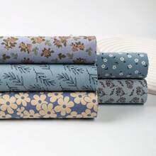 5 lembar kain motif bunga biru ukuran 23,5*30cm, set kain patchwork buatan tangan DIY, paket kain jahit. - MB23530-BL-1 - View 3