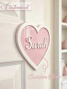 Customizable Text Door Sign, Personalized Wall Decor, 3D Letter Room Decoration, Cute Ornament, Birthday, Wedding, Holiday And Housewarming Customized Gift - Multicolor - View 2
