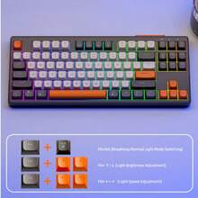 ATTACK SHARK Keyboard Nirkabel Bluetooth Dual-Mode dengan Nuansa Mekanik untuk Gaming, Esports, Kantor, dan Mouse dengan Tombol PBT yang Senyap. - View 9