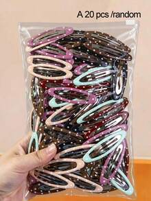 20/10/5pcs Girls Water Drop Hair Clips, Colorful BB Clips, Cute Hair Accessories, Top Clips, Forehead Side Bangs Clips, Side Clips For Daily Use - Multicolor - View 11