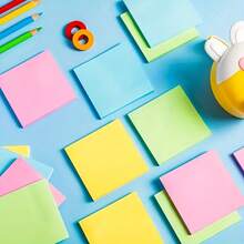 400 Sheets Colorful Sticky Notes, 8 Vibrant Fluorescent Colors, Self-Adhesive With Tear-Off, Suitable For Office, School, Home, Meetings, Reminders And Daily Notes - 400 Sheets, Multicolor - View 3