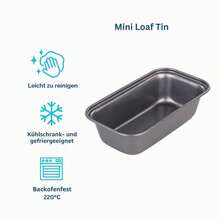 Mini Loaf Tin, Non‑Stick Small Bread Baking Pan, Carbon Steel Loaf Mould For Individual Cakes, Banana Bread, Meatloaf, Home Baking - Black - View 4
