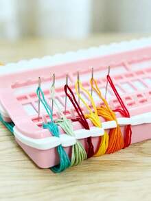 Cross Stitch Set Storage Box, Cross Stitch Thread Organizer,Thread Sorting Board,30 Grid Embroidery Thread Project Card, Sewing Needle Tip Rack, Handicraft Sewing Tool Accessories, For Sewing Rooms, Handmade Tables & Diy Studios, Christmas Gifts - Multicolor - View 4