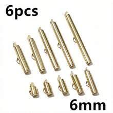 6pcs Stainless Steel Crimp End Caps Slider Clasps Buckles Tubes Connector Findings For Beading Ball Chains DIY Jewelry Making - Bead Chain Buckles - View 12