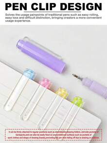 288/168/72/12 Colors High Gloss Acrylic Paint Gel Pen Set - Neutral Point (1.0mm), Multi-Color Marker Pens, Colorful Marker Pen Set, Neutral Pens, Needle Pens, Fine Line Pens, Perfect For Vibrant Color Writing And Sketching, Smooth Writing, Suitable For Painting, Highlighting, Note-Taking, Manual Making, Office Use - Multicolor - View 9